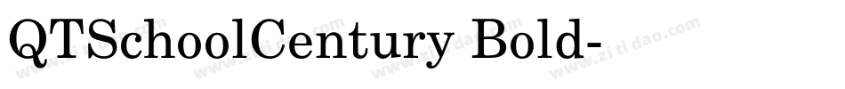 QTSchoolCentury Bold字体转换